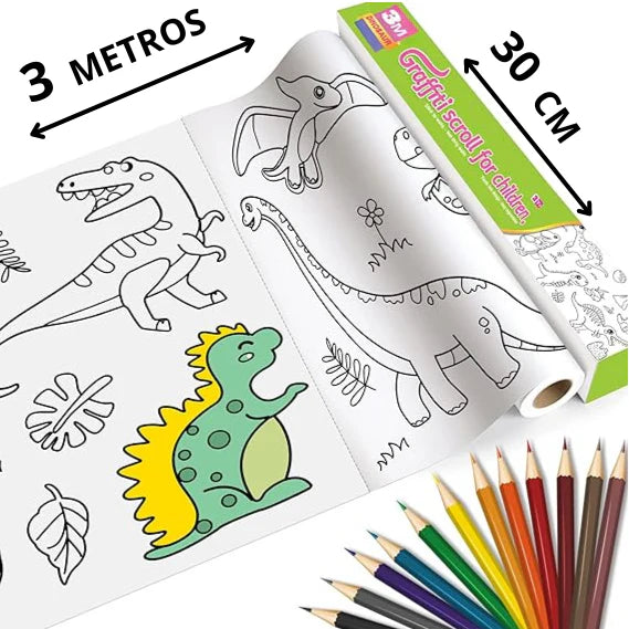 OFERTA 2x1  ROLLO PARA COLOREAR DE 3 METROS🥳