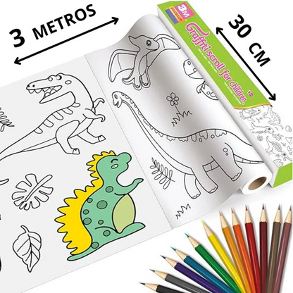 OFERTA 2x1  ROLLO PARA COLOREAR DE 3 METROS🥳