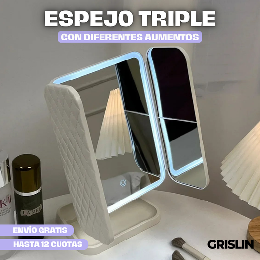 Espejo Triple Grislin para Maquillaje™